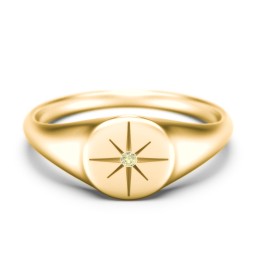 Star Set Signet Ring