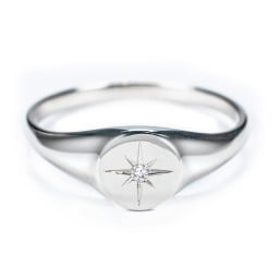 Star Set Signet Ring