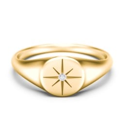 Star Set Signet Ring