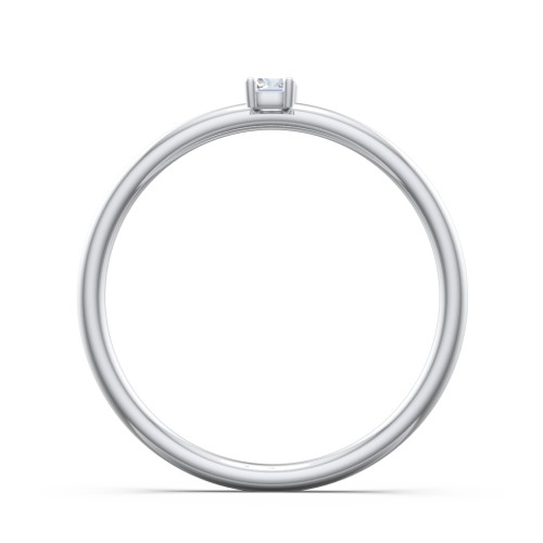 Vertical Baguette Stackable Ring – Sterling Silver with Cubic Zirconia
