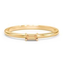 East-West Stackable Baguette Ring