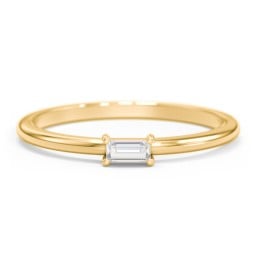 East-West Stackable Baguette Ring