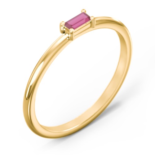 East-West Stackable Baguette Ring