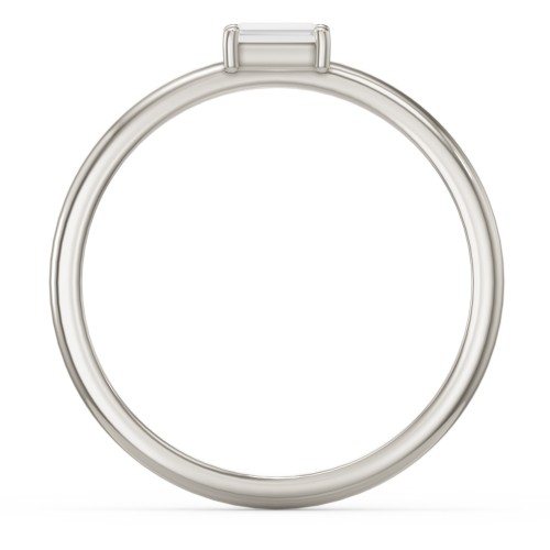 East-West Stackable Baguette Ring