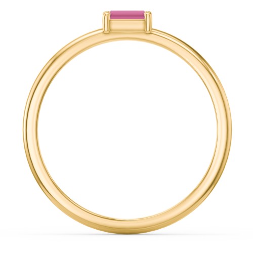 East-West Stackable Baguette Ring
