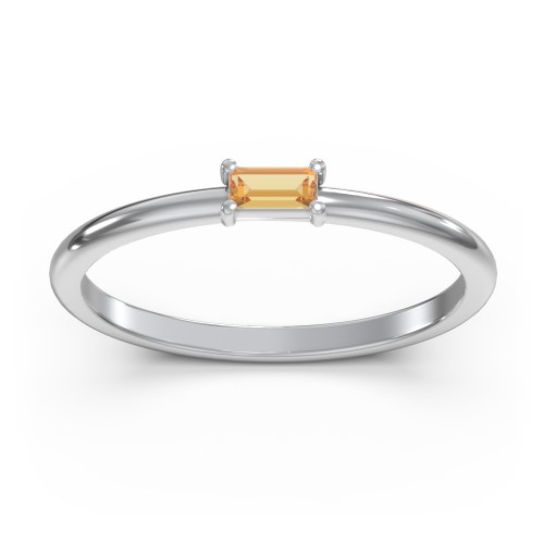 East-West Stackable Baguette Ring