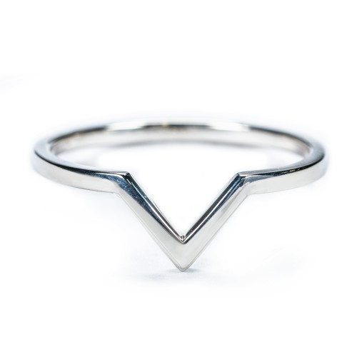 V-Shape Stackable Ring – Sterling Silver