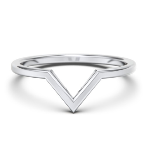 V-Shape Stackable Ring – Sterling Silver