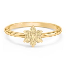 Flower Stackable Ring with Gemstones