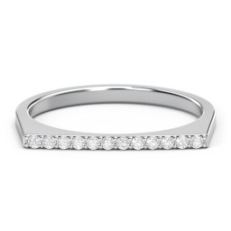 Flat Top Stackable Ring with Accents