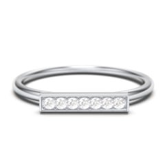 Gemstone Horizontal Bar Ring