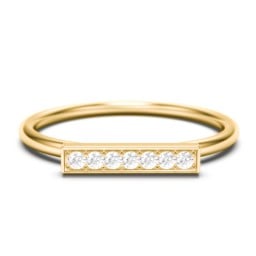 Gemstone Horizontal Bar Ring