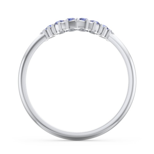 Couples Birthstone Heart Ring
