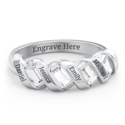 Spiral Baguette Ring