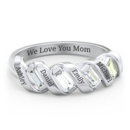 Spiral Baguette Ring