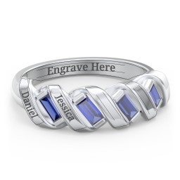 Spiral Baguette Ring