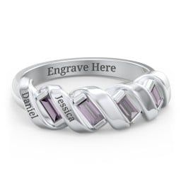 Spiral Baguette Ring