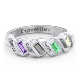 Spiral Baguette Ring