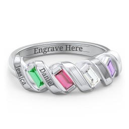 Spiral Baguette Ring