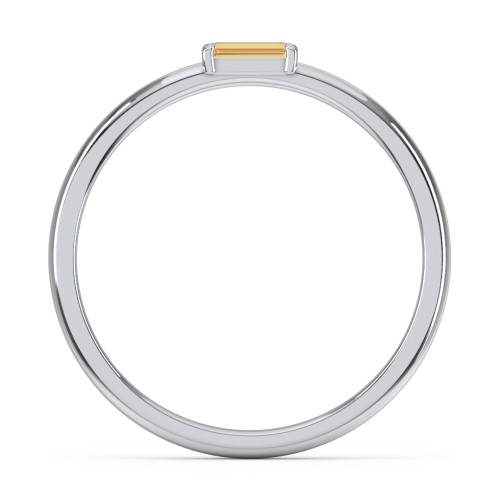 Engravable Baguette Ring with East-West Setting