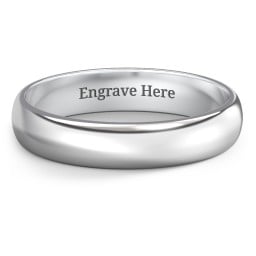 Classic Half Round Wedding Band - 4mm Width