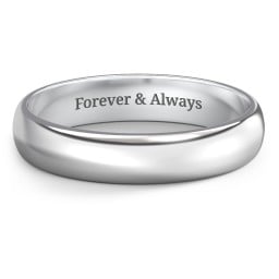 Classic Half Round Wedding Band - 4mm Width