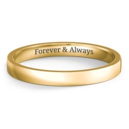 Classic Flat Wedding Band - 2.5mm Width