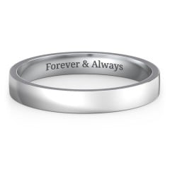 Classic Flat Wedding Band - 3mm Width