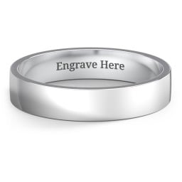 Classic Flat Wedding Band - 4mm Width