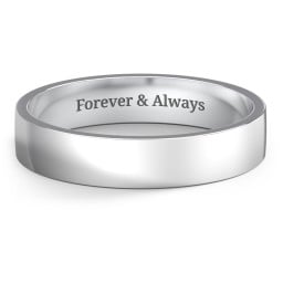 Classic Flat Wedding Band - 4mm Width