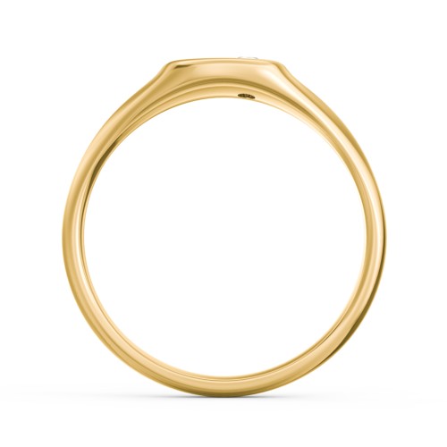 Women's Small Square Signet Ring with Accent Stone