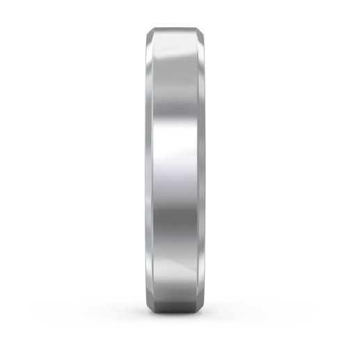 Women’s Beveled Edge Wedding Band – Sterling Silver