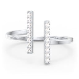 Double Bar Ring with Accents
