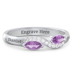 Infinity Marquise Ring with Accents