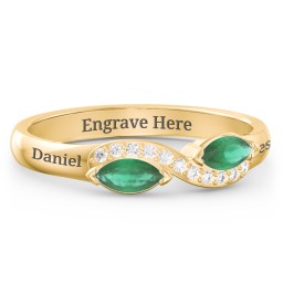 Infinity Marquise Ring with Accents