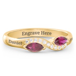 Infinity Marquise Ring with Accents