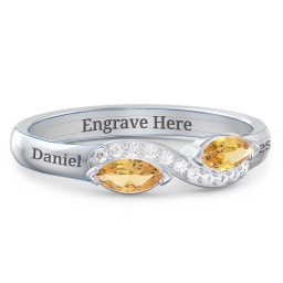 Infinity Marquise Ring with Accents