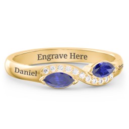 Infinity Marquise Ring with Accents