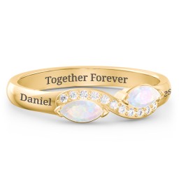 Infinity Marquise Ring with Accents