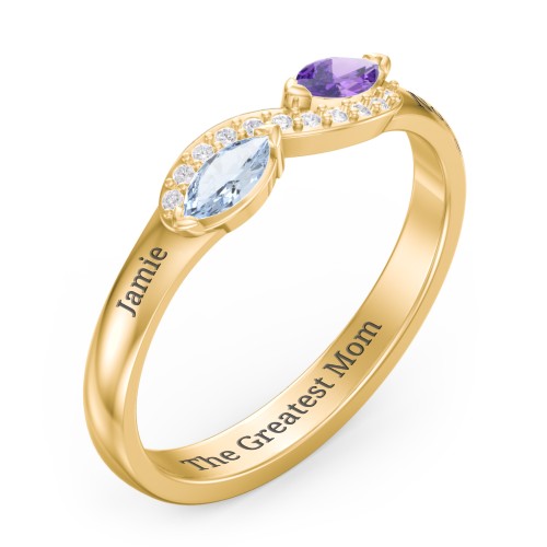 Infinity Marquise Ring with Accents