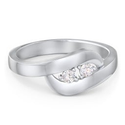 Swirl Double Birthstone Ring