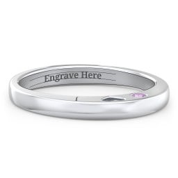 Peekaboo Birthstone Ring with Heart Cut Out