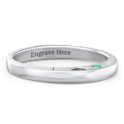 Peekaboo Birthstone Ring with Heart Cut Out