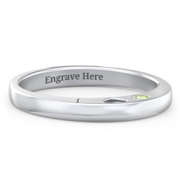 Peekaboo Birthstone Ring with Heart Cut Out