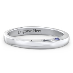 Peekaboo Birthstone Ring with Heart Cut Out