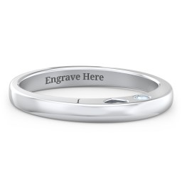 Peekaboo Birthstone Ring with Heart Cut Out