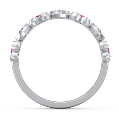 Multi-Heart Ring with Birthstones