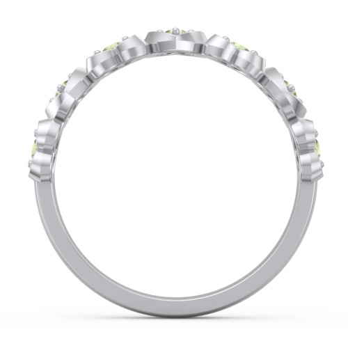 Multi-Heart Ring with Birthstones