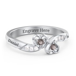 Duo of Hearts Ring
