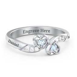 Duo of Hearts Ring
